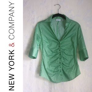 New York & Company Stretch Button Up Shirt